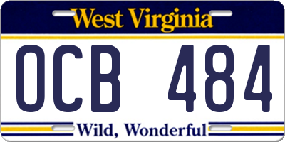 WV license plate OCB484