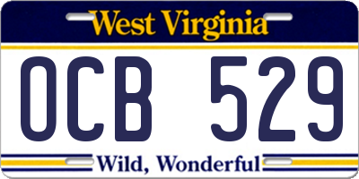 WV license plate OCB529