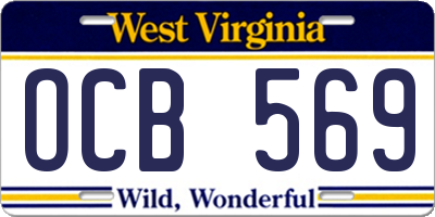 WV license plate OCB569