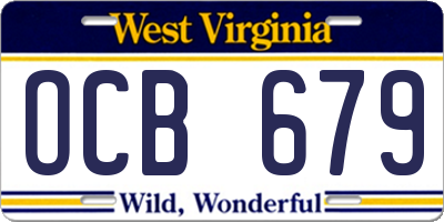 WV license plate OCB679