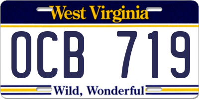 WV license plate OCB719