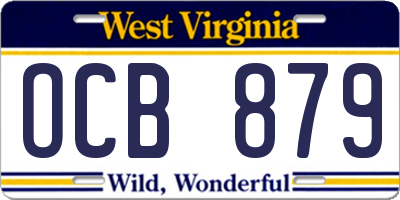 WV license plate OCB879