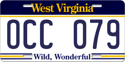WV license plate OCC079