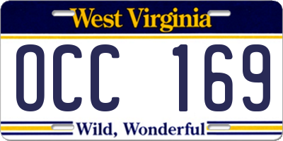 WV license plate OCC169