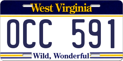 WV license plate OCC591