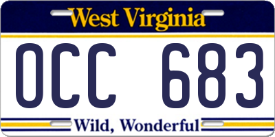 WV license plate OCC683