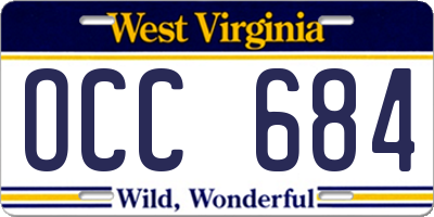 WV license plate OCC684