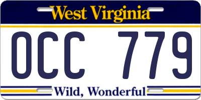 WV license plate OCC779