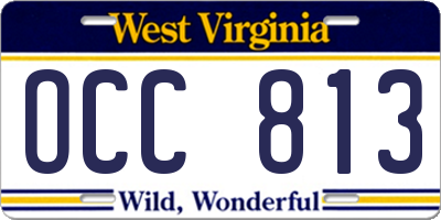 WV license plate OCC813