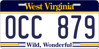 WV license plate OCC879