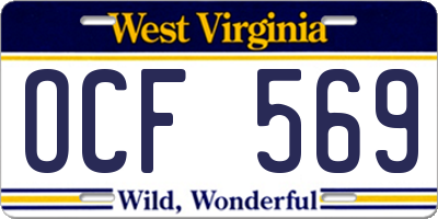 WV license plate OCF569