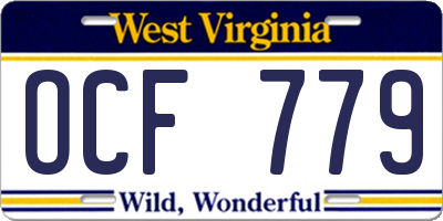 WV license plate OCF779