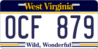 WV license plate OCF879