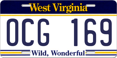 WV license plate OCG169