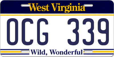 WV license plate OCG339