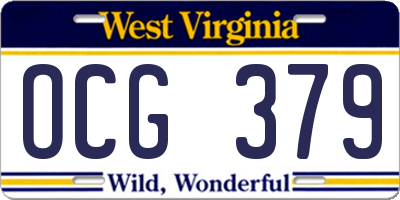 WV license plate OCG379