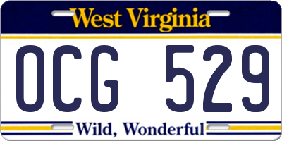 WV license plate OCG529