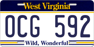 WV license plate OCG592