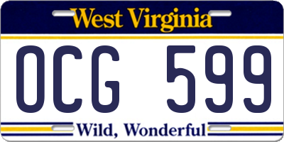 WV license plate OCG599