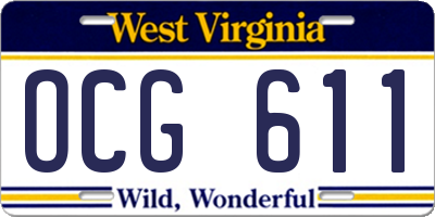 WV license plate OCG611