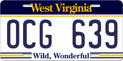 WV license plate OCG639