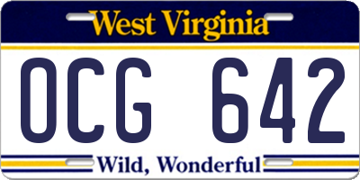 WV license plate OCG642
