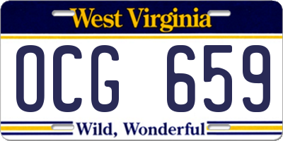 WV license plate OCG659