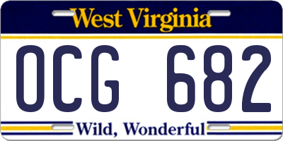 WV license plate OCG682