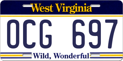 WV license plate OCG697