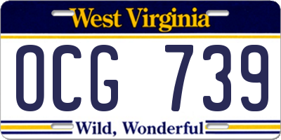 WV license plate OCG739