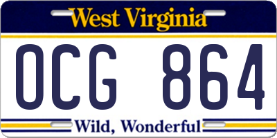 WV license plate OCG864
