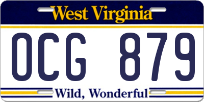 WV license plate OCG879