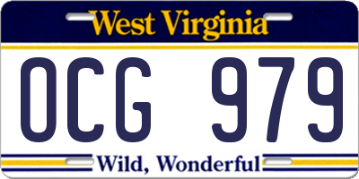 WV license plate OCG979