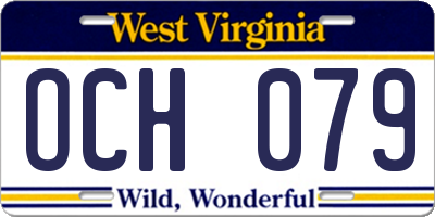 WV license plate OCH079