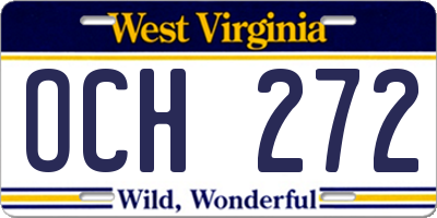 WV license plate OCH272