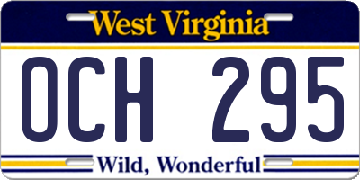 WV license plate OCH295