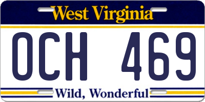 WV license plate OCH469