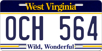 WV license plate OCH564