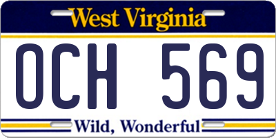 WV license plate OCH569