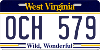 WV license plate OCH579