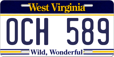 WV license plate OCH589