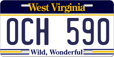 WV license plate OCH590