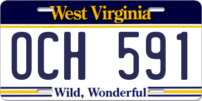 WV license plate OCH591