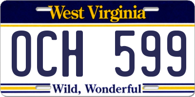 WV license plate OCH599