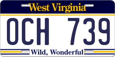 WV license plate OCH739