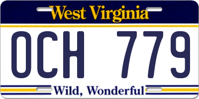WV license plate OCH779
