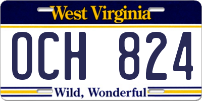 WV license plate OCH824