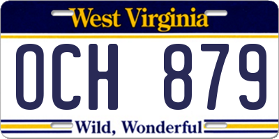 WV license plate OCH879
