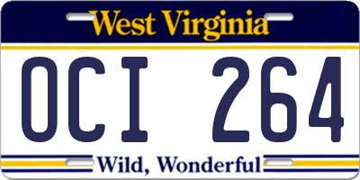 WV license plate OCI264