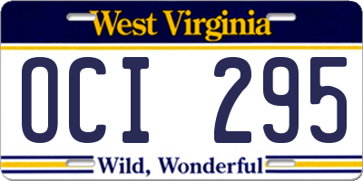 WV license plate OCI295